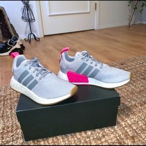 Grey adidas NMD R2 women’s shoes